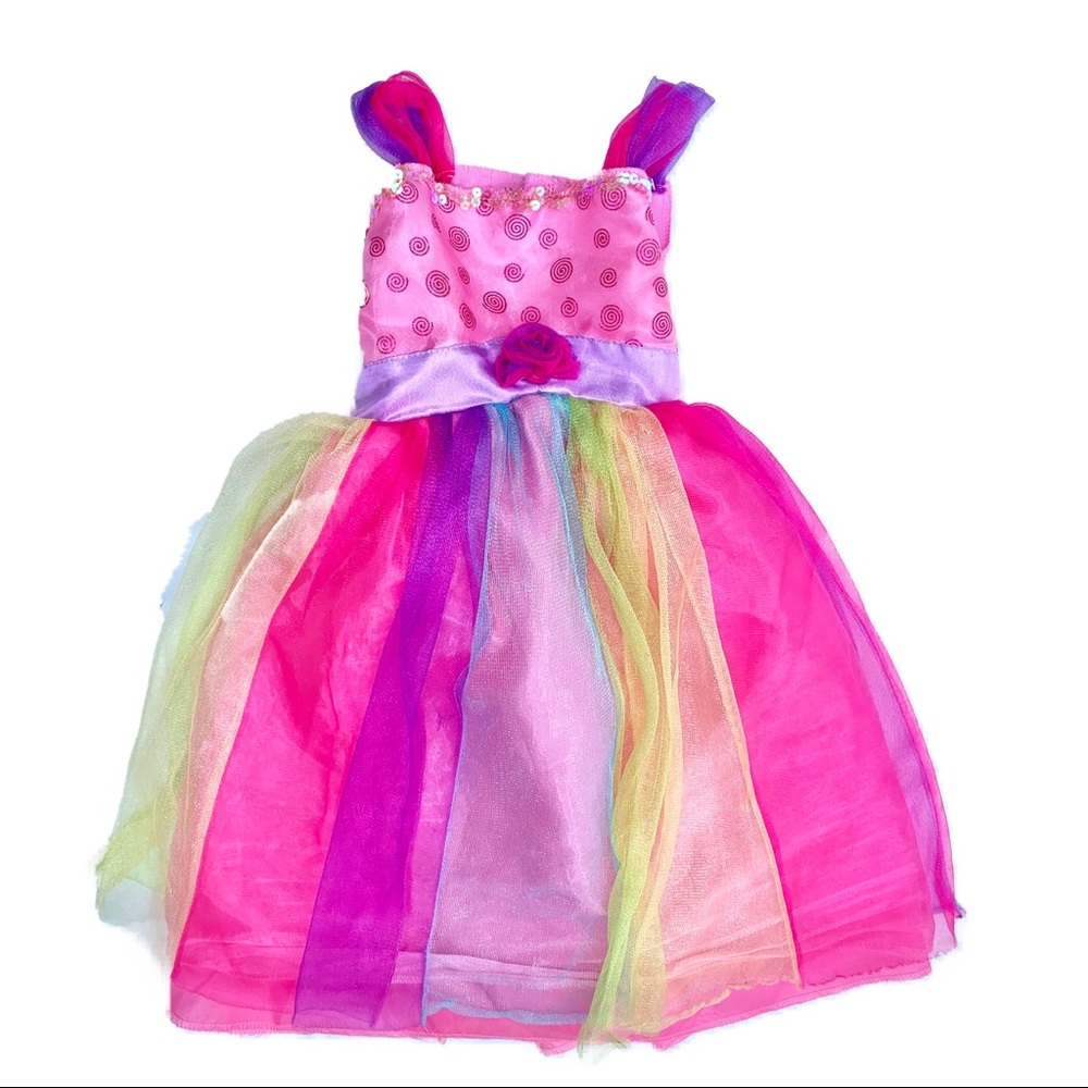 Girls Rainbow Tulle Dress